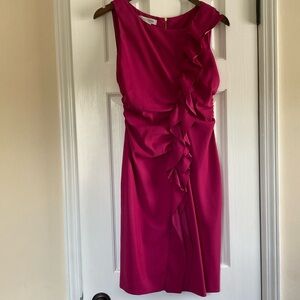 Kay Unger fuchsia dress